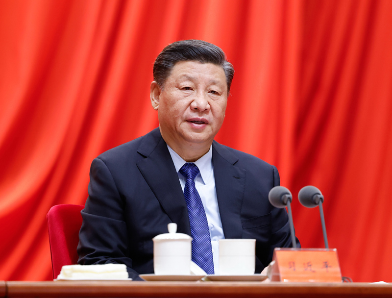 2月20日，黨史學(xué)習(xí)教育動員大會在北京召開。中共中央總書記、國家主席、中央軍委主席習(xí)近平出席會議并發(fā)表重要講話。新華社記者 黃敬文 攝